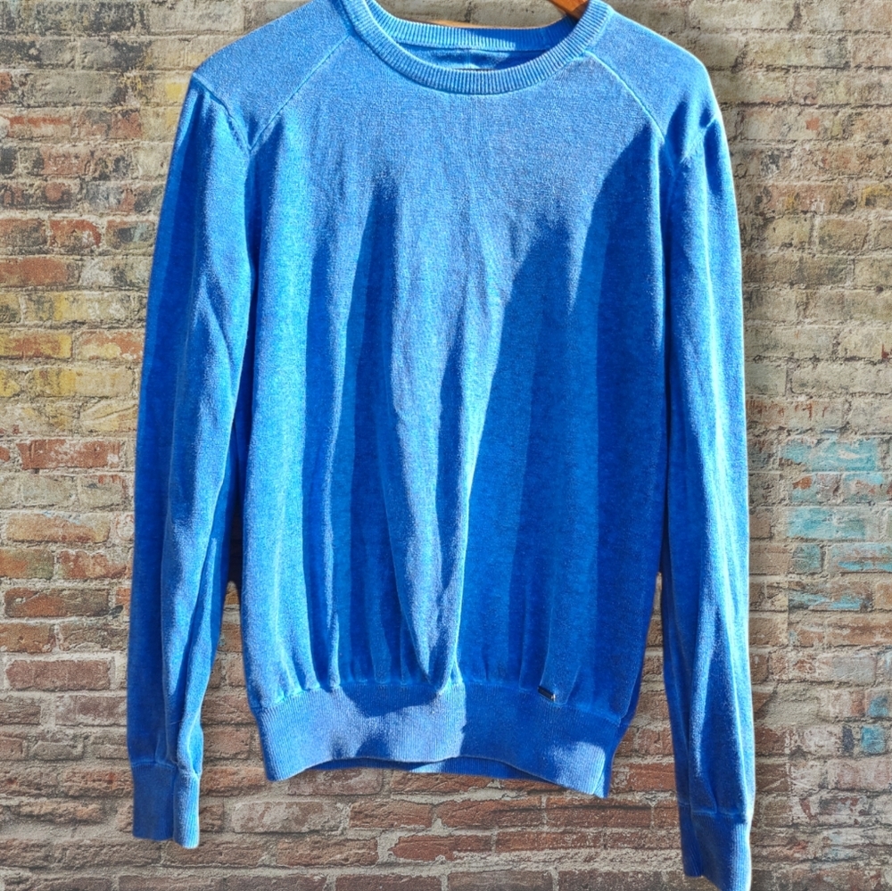 Calvin Klein Jeans Blue Knit Crew Neck Sweater size Medium